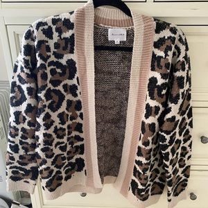 Anthropologie Line and Dot open front cheetah cardigan